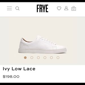Frye ivy low lace sneakers size 9 mens - off white